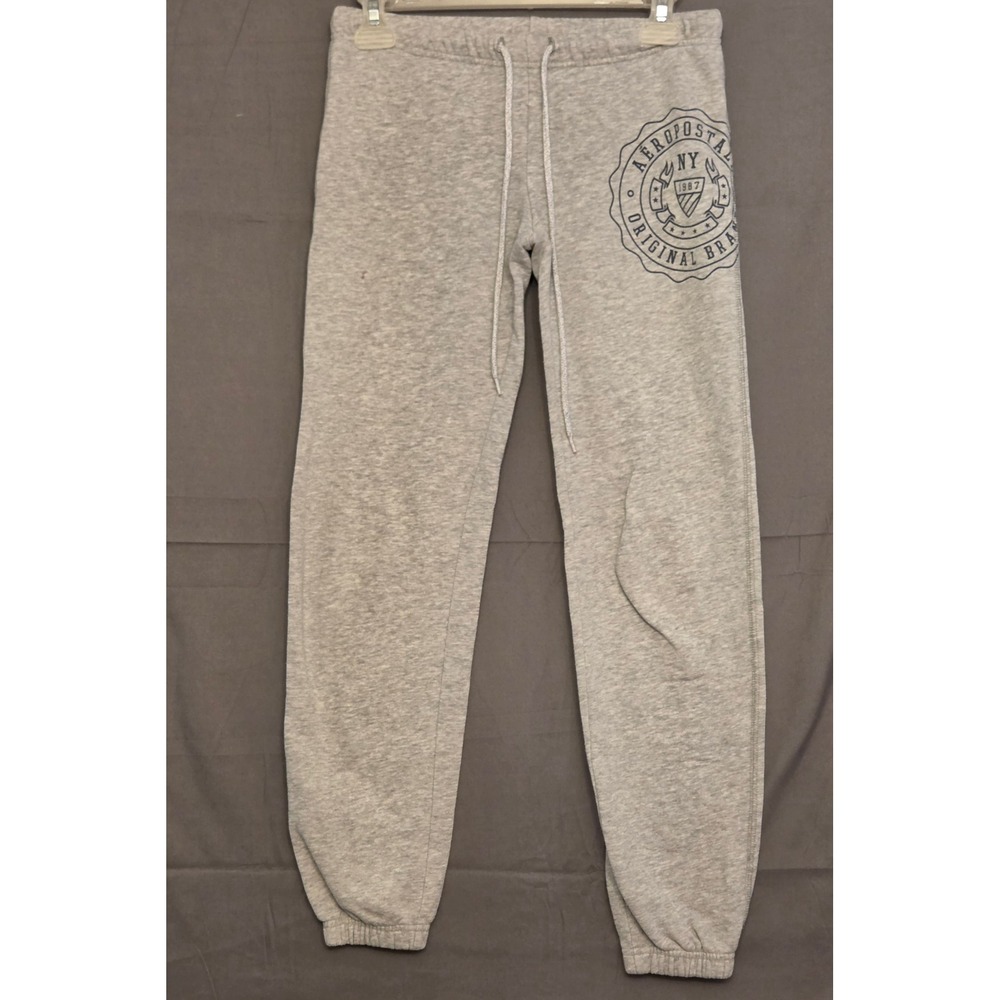 Aero Aeropostale NY‎ Classic Cinch Jogger Pants Women's Size XS Gray No Pockets